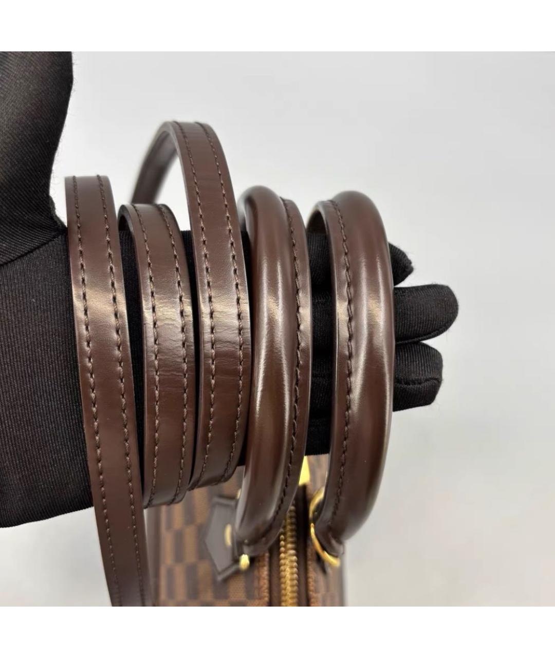 LOUIS VUITTON Коричневая сумка с короткими ручками из канвы, фото 7