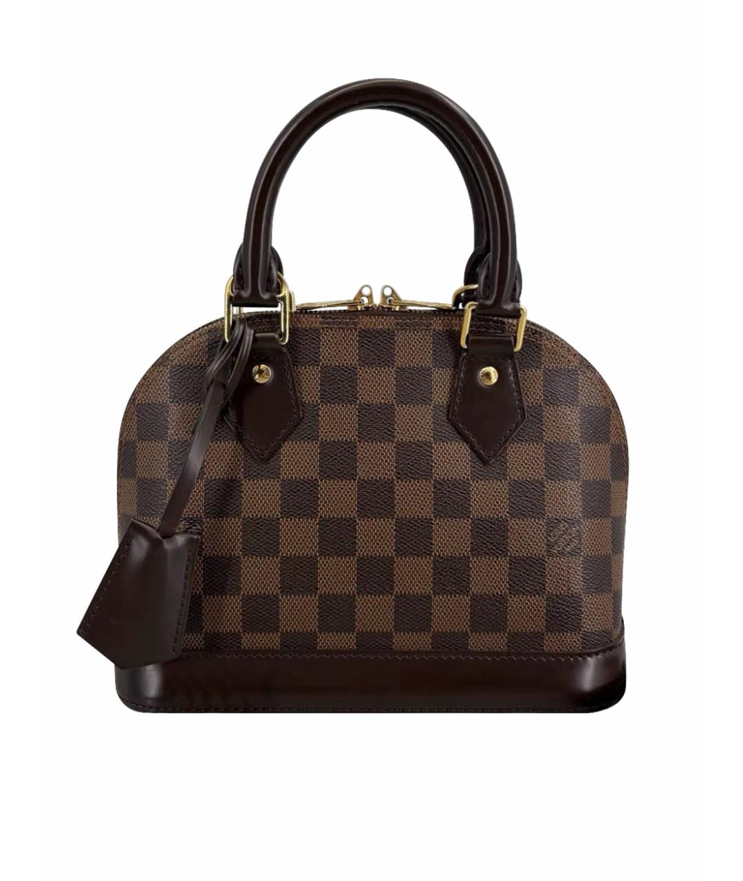 LOUIS VUITTON Коричневая сумка с короткими ручками из канвы, фото 1