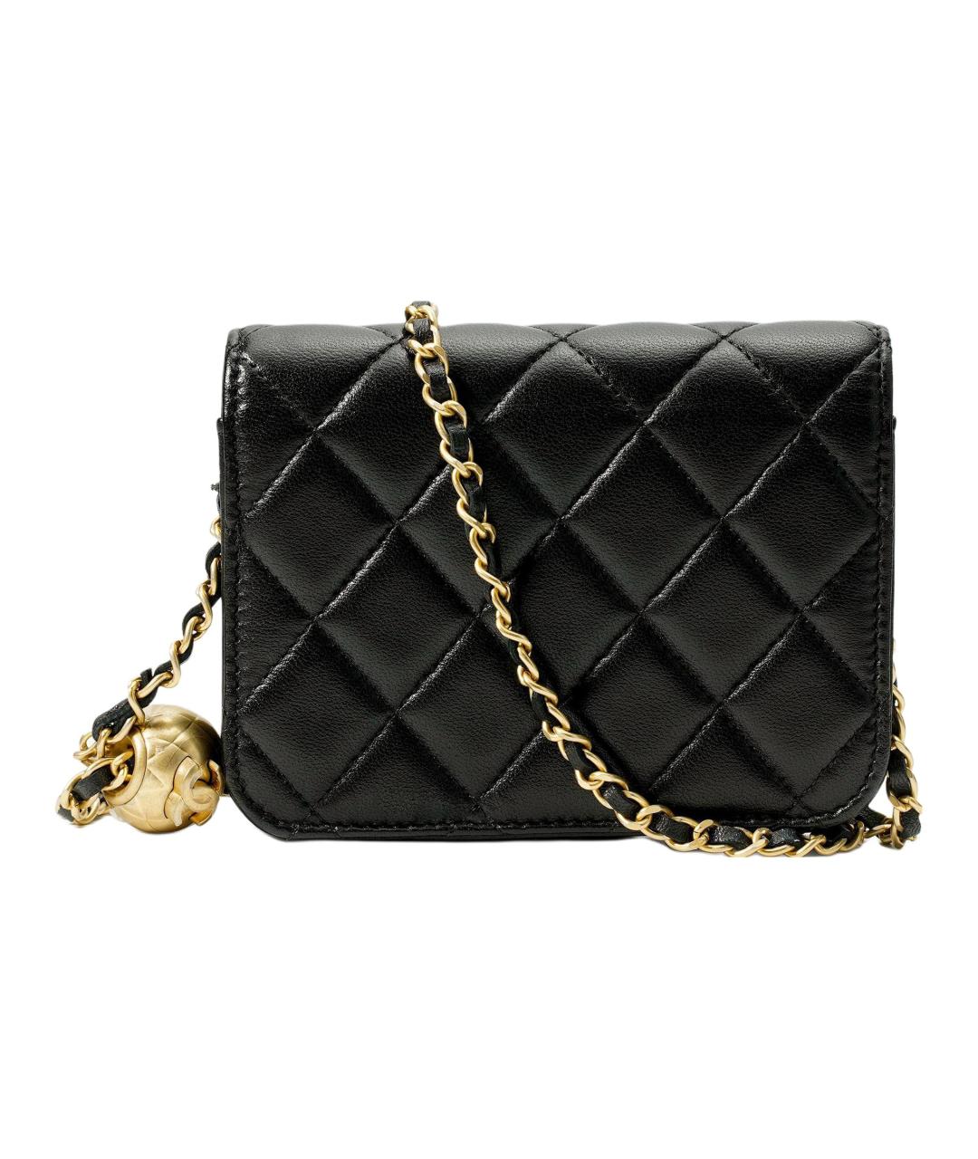 CHANEL Черная кожаная сумка через плечо, фото 4