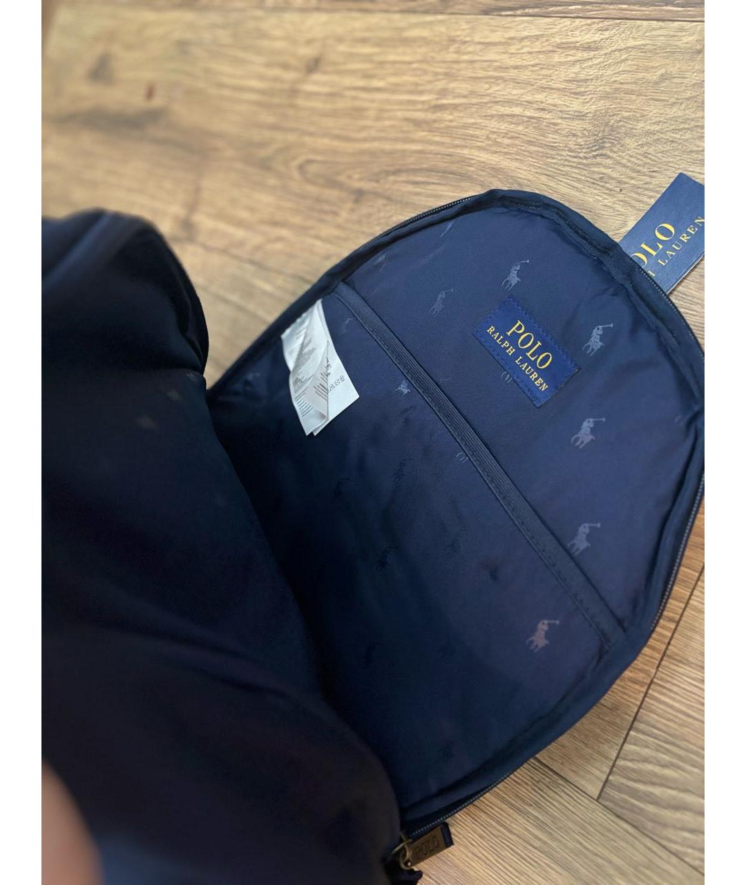 POLO RALPH LAUREN Темно-синий хлопковый рюкзак, фото 5