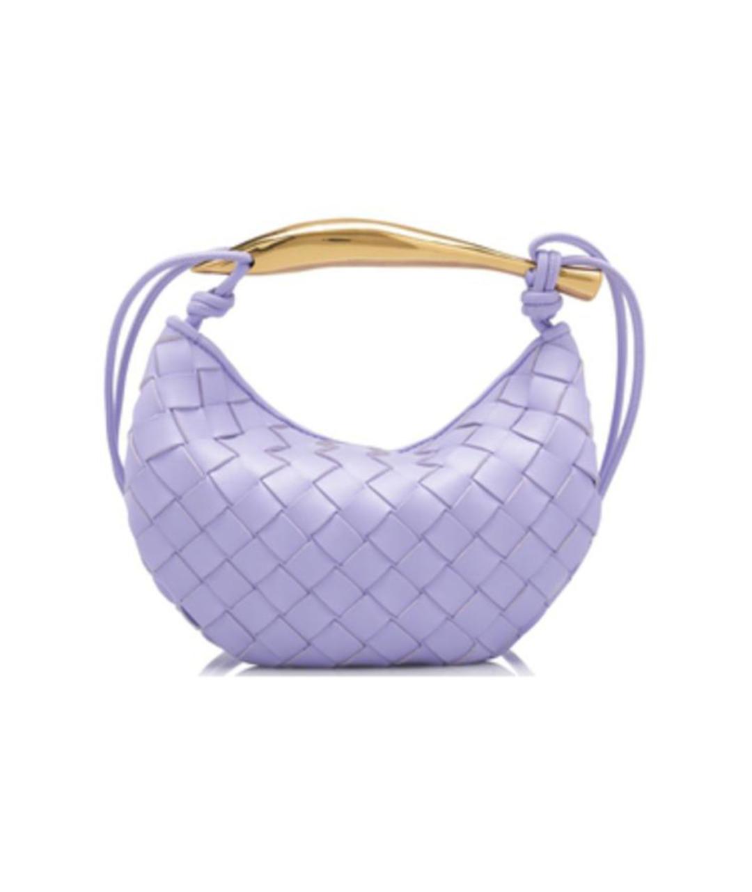 BOTTEGA VENETA Фиолетовая кожаная сумка через плечо, фото 1