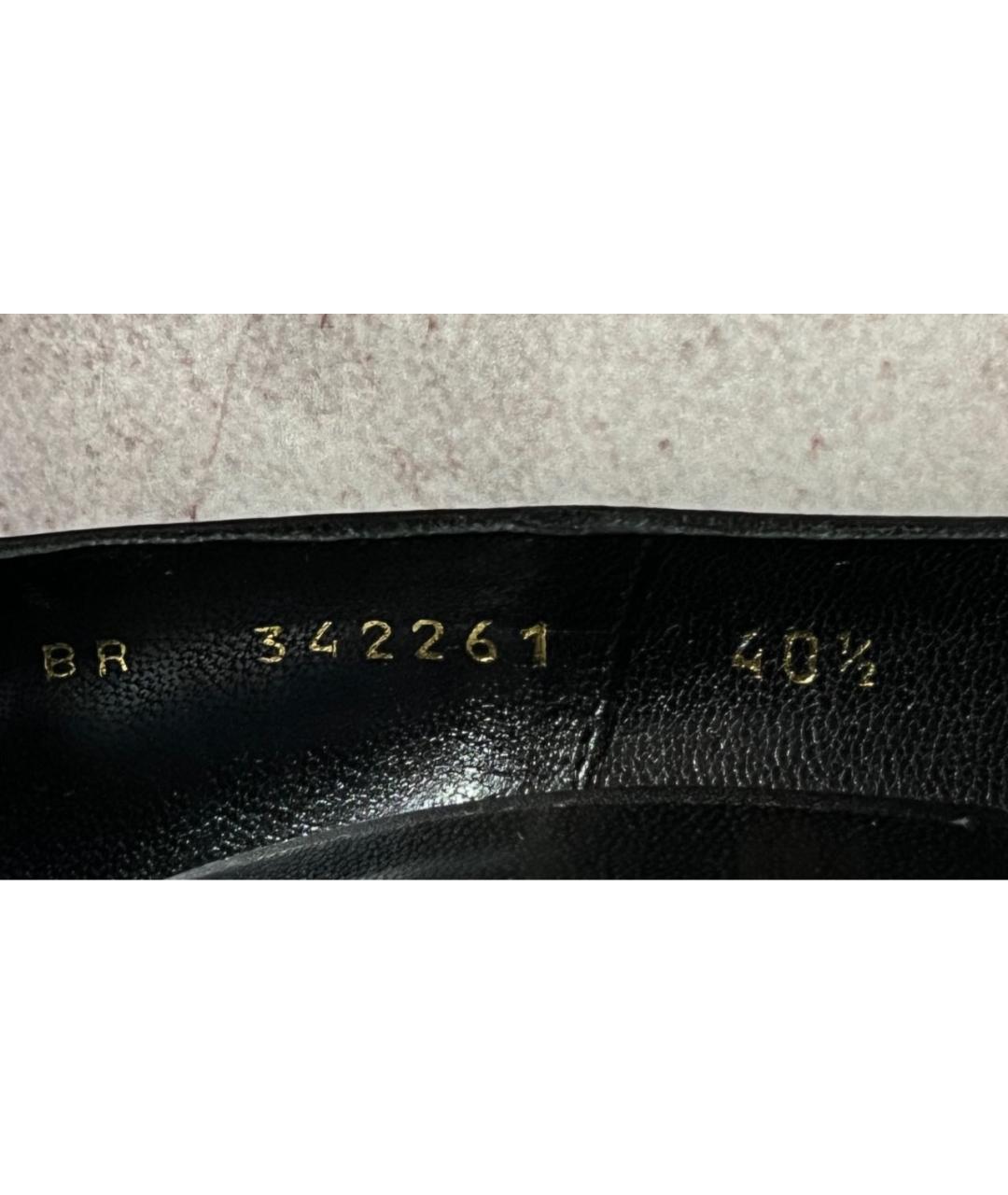 SAINT LAURENT Черные кожаные туфли, фото 5