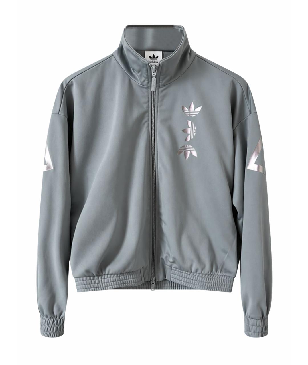 ADIDAS Серая полиэстеровая спортивная куртка, фото 1