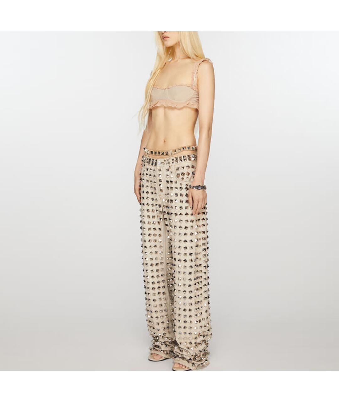ACNE STUDIOS Серебряные прямые джинсы, фото 3