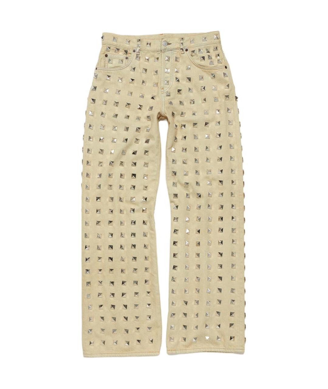 ACNE STUDIOS Серебряные прямые джинсы, фото 1