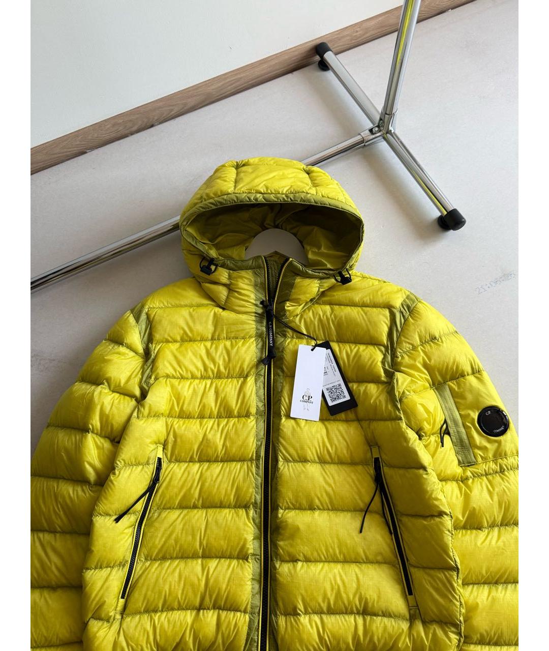 CP COMPANY Желтый нейлоновый пуховик, фото 2