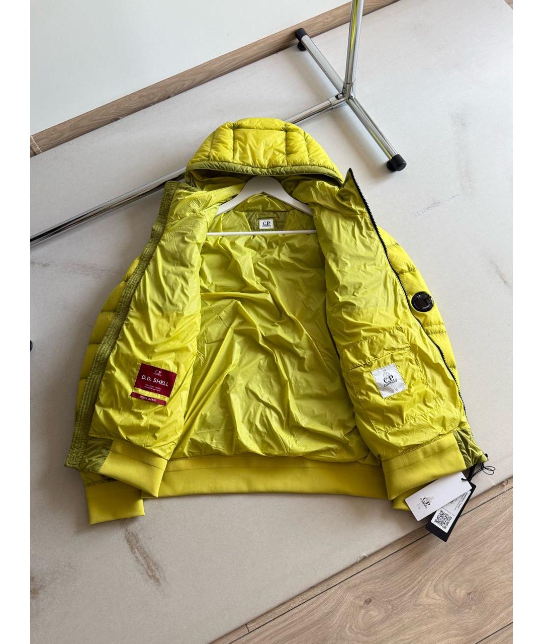 CP COMPANY Желтый нейлоновый пуховик, фото 4