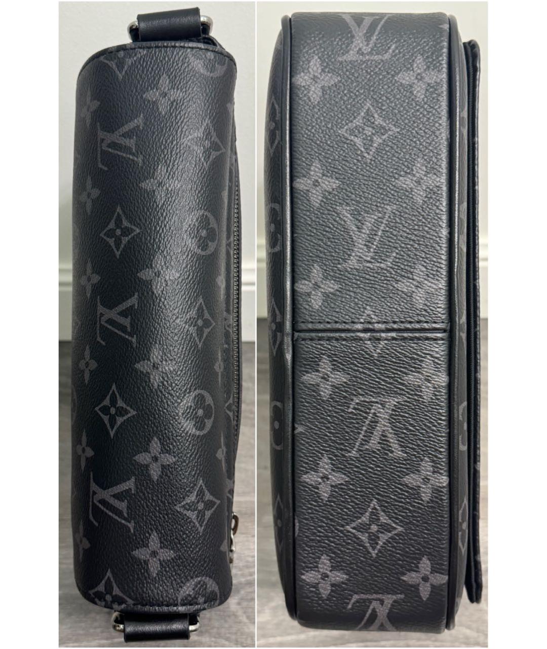 LOUIS VUITTON Черная сумка на плечо из канвы, фото 3
