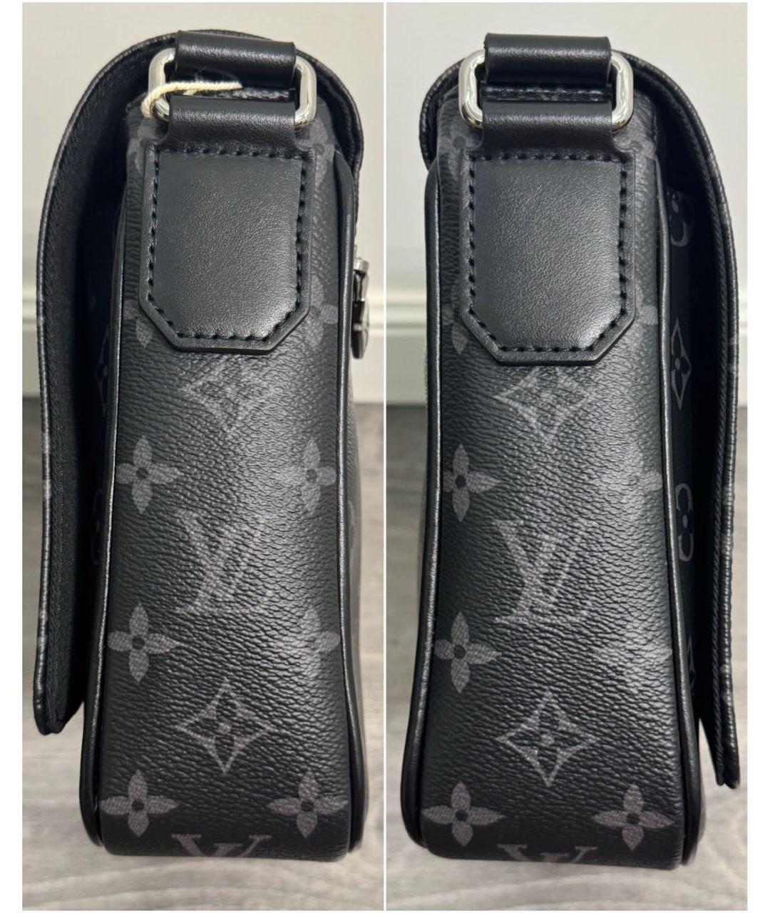 LOUIS VUITTON Черная сумка на плечо из канвы, фото 4