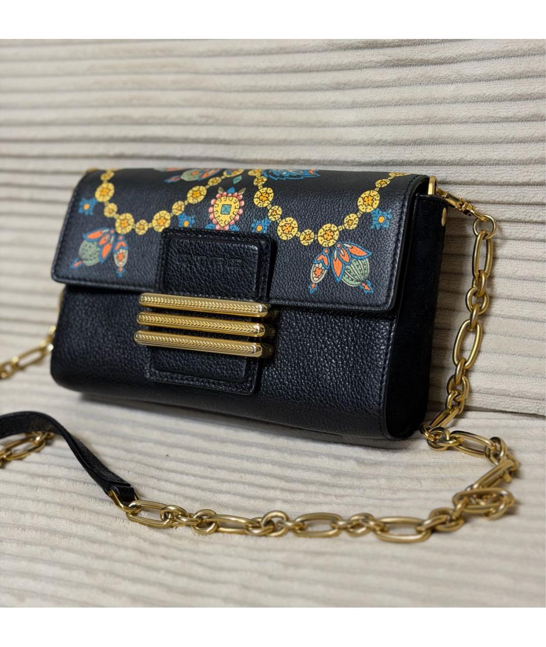 ETRO Черная кожаная сумка тоут, фото 2