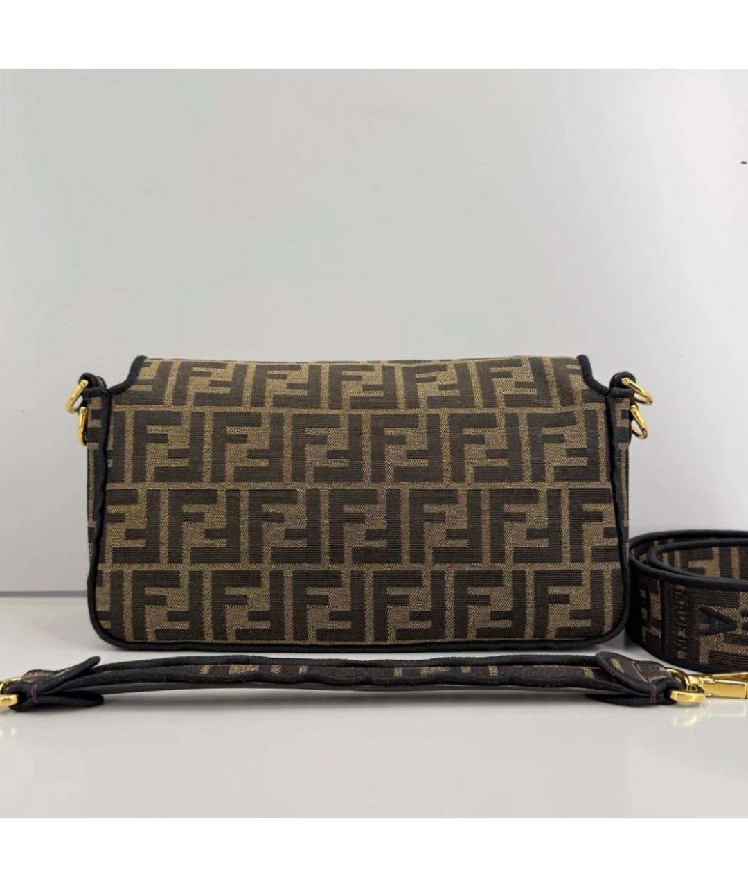 FENDI Коричневая сумка через плечо, фото 3
