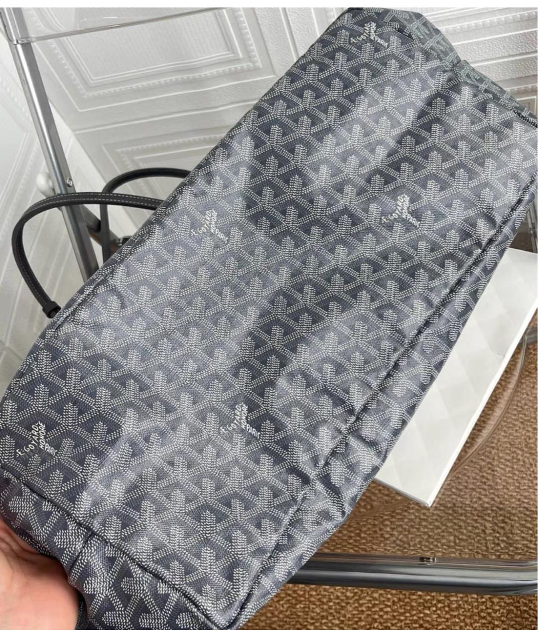 GOYARD Серая сумка тоут из канвы, фото 3