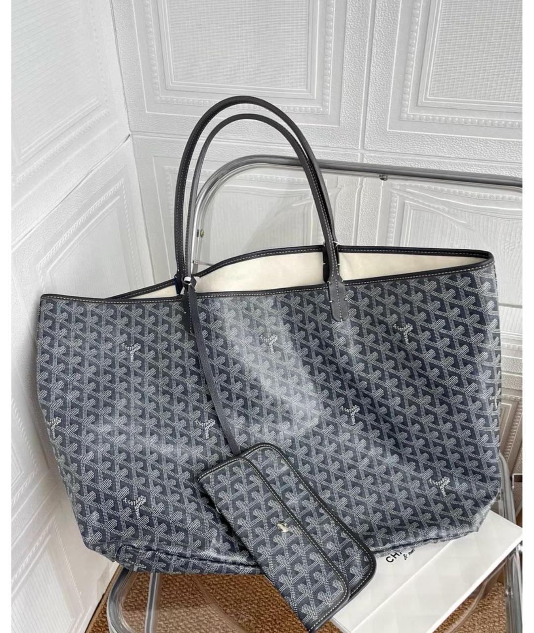 GOYARD Серая сумка тоут из канвы, фото 7