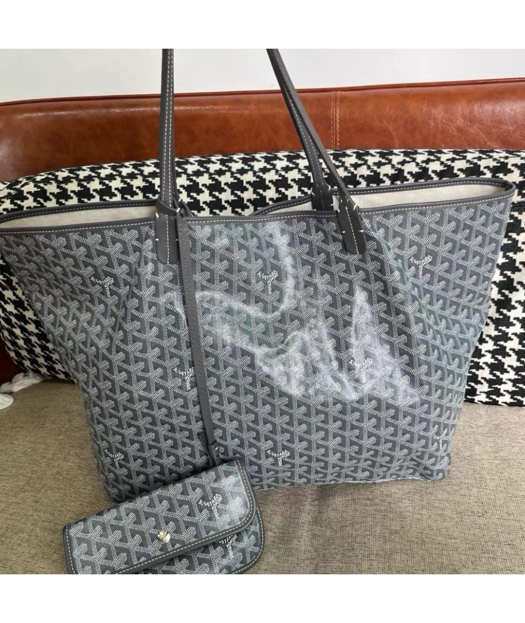 GOYARD Серая сумка тоут из канвы, фото 2