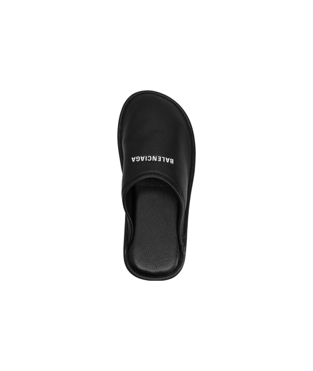 BALENCIAGA Черные кожаные туфли, фото 4