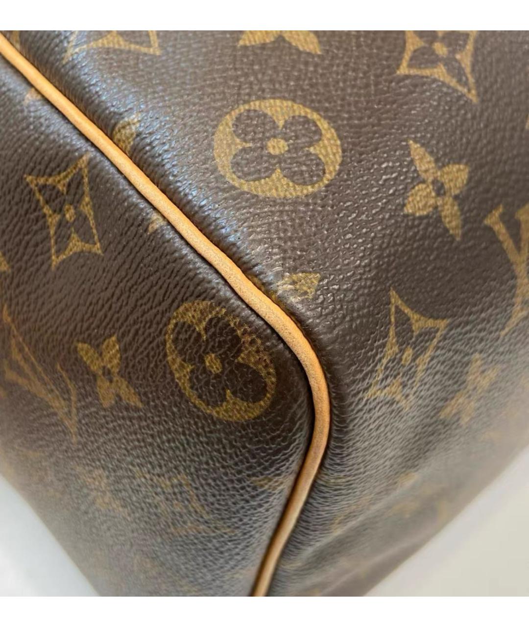 LOUIS VUITTON Коричневая сумка с короткими ручками из канвы, фото 4
