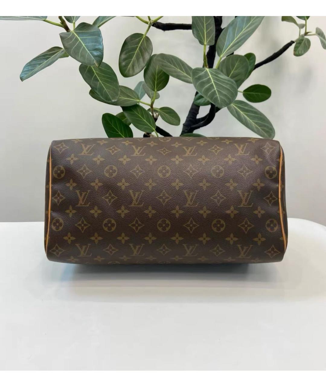 LOUIS VUITTON Коричневая сумка с короткими ручками из канвы, фото 5