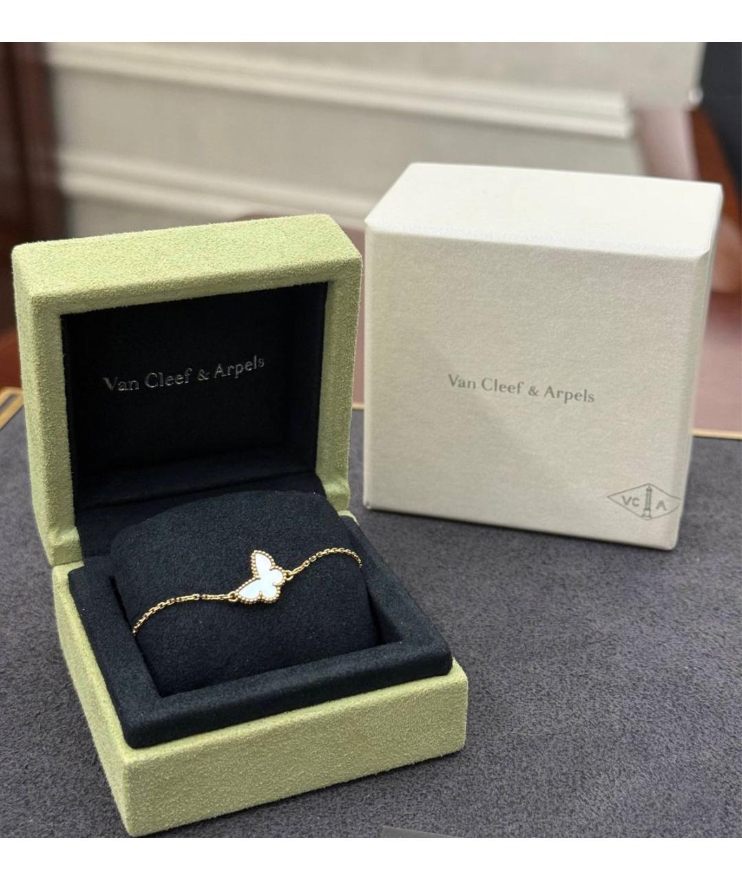 VAN CLEEF & ARPELS Белый браслет из желтого золота, фото 2