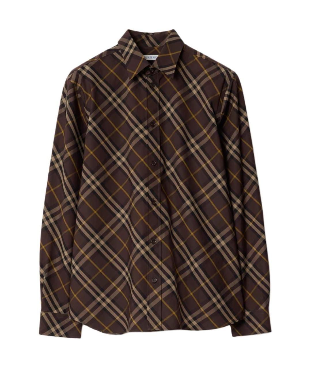 BURBERRY Коричневая классическая рубашка, фото 1