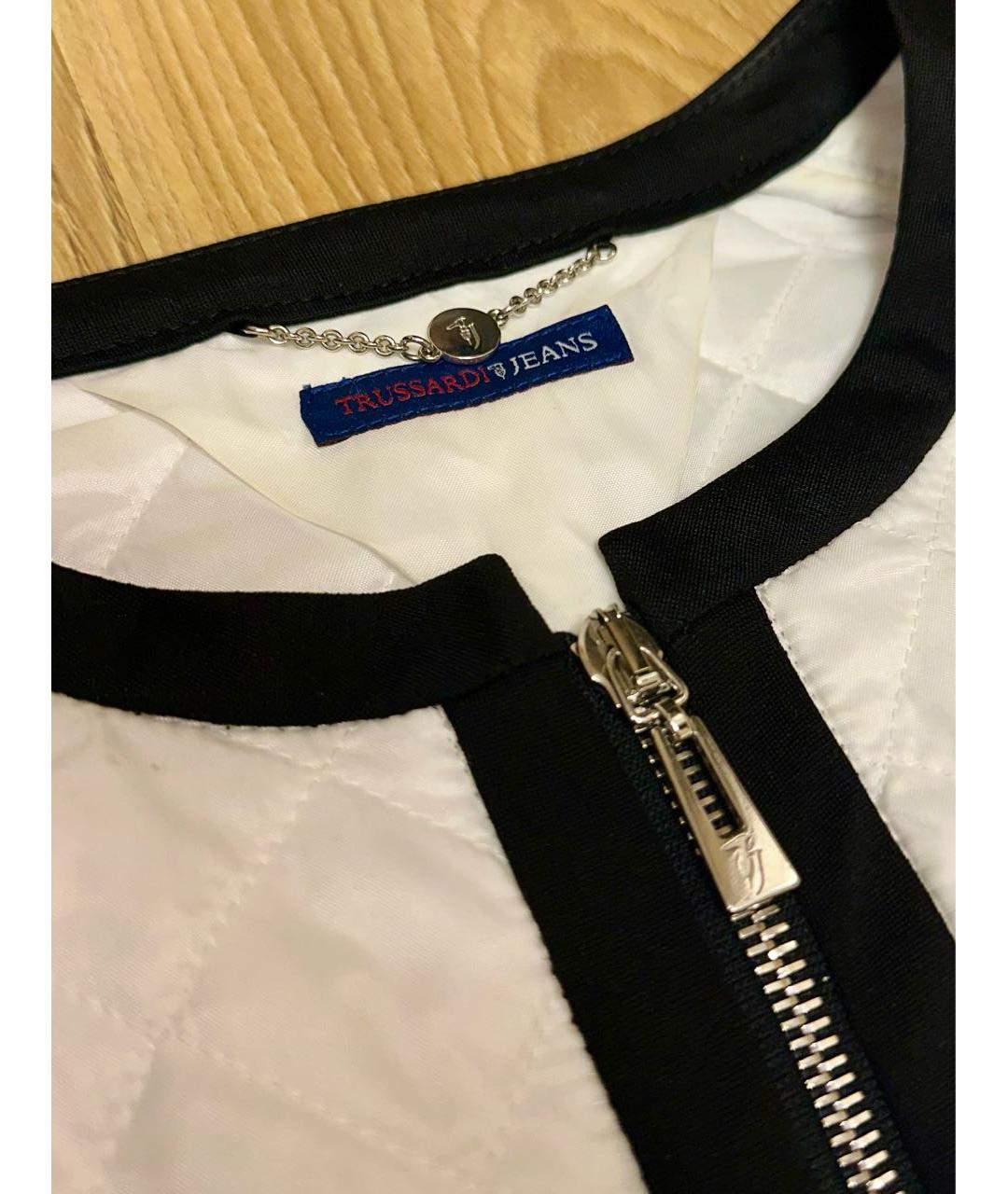 TRUSSARDI JEANS Белая полиамидовая куртка, фото 3