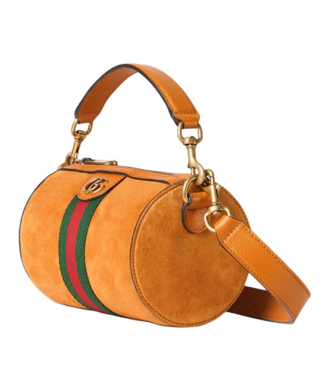 GUCCI Оранжевая замшевая сумка через плечо, фото 2