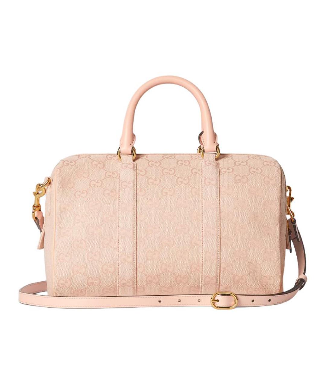 GUCCI Розовая сумка через плечо из канвы, фото 3