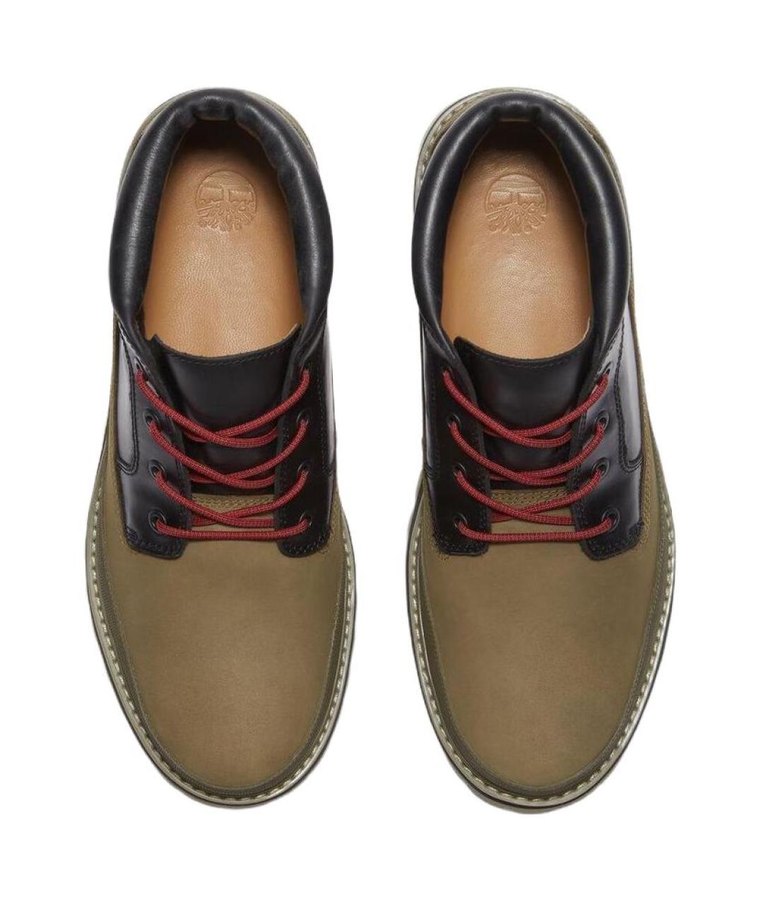 TIMBERLAND Зеленые нубуковые низкие ботинки, фото 4