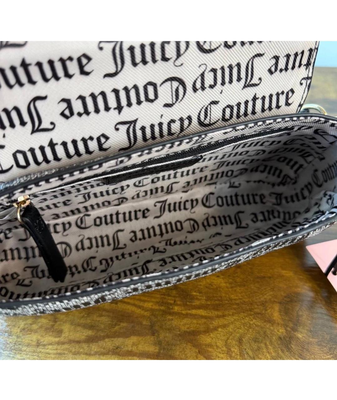 JUICY COUTURE Черная тканевая сумка через плечо, фото 4