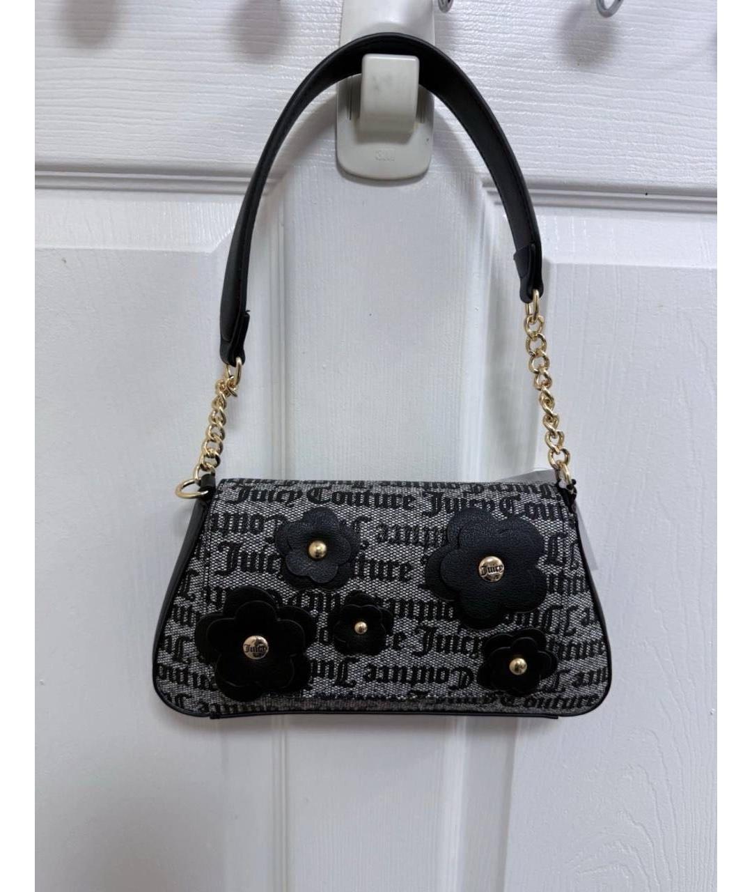 JUICY COUTURE Черная тканевая сумка через плечо, фото 1