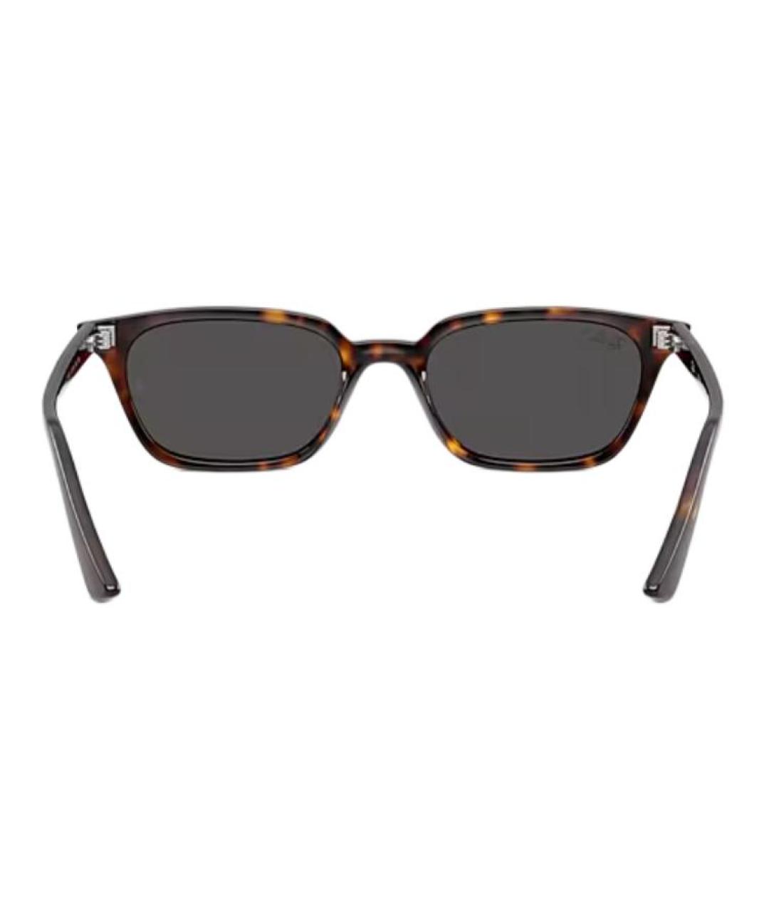 RAY BAN Коричневые пластиковые солнцезащитные очки, фото 5