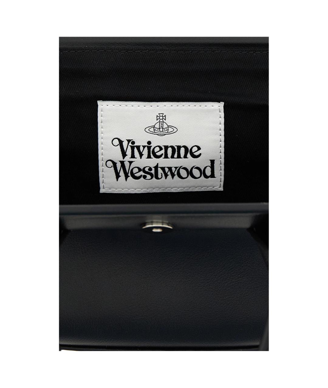 VIVIENNE WESTWOOD Черная сумка через плечо из искусственной кожи, фото 4