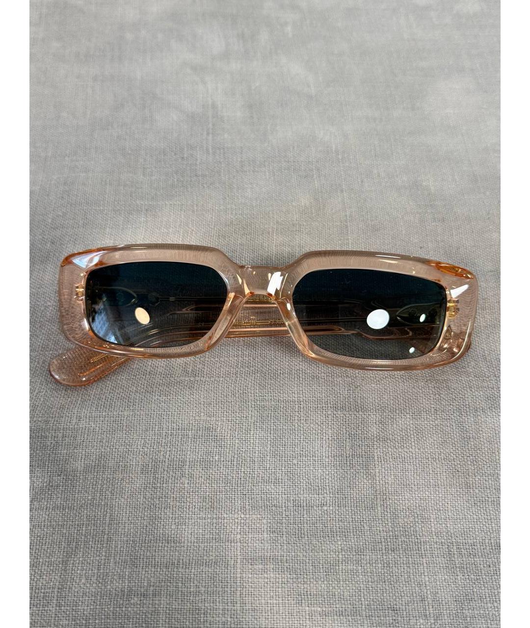 CHROME HEARTS Бежевые пластиковые солнцезащитные очки, фото 4