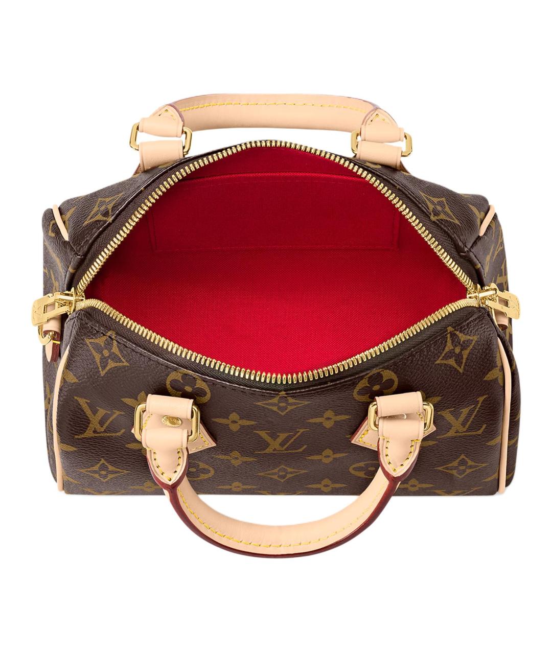 LOUIS VUITTON Коричневая сумка через плечо из канвы, фото 4