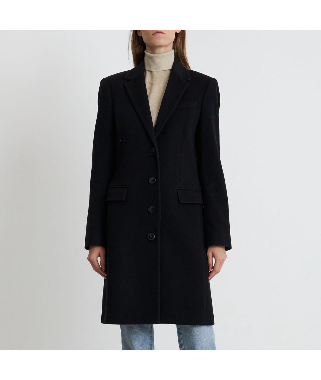 BURBERRY Черное шерстяное пальто, фото 5