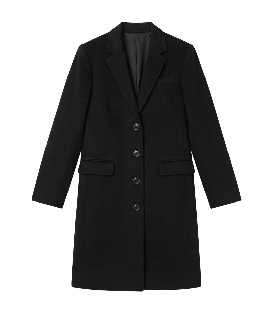 BURBERRY Черное шерстяное пальто, фото 1