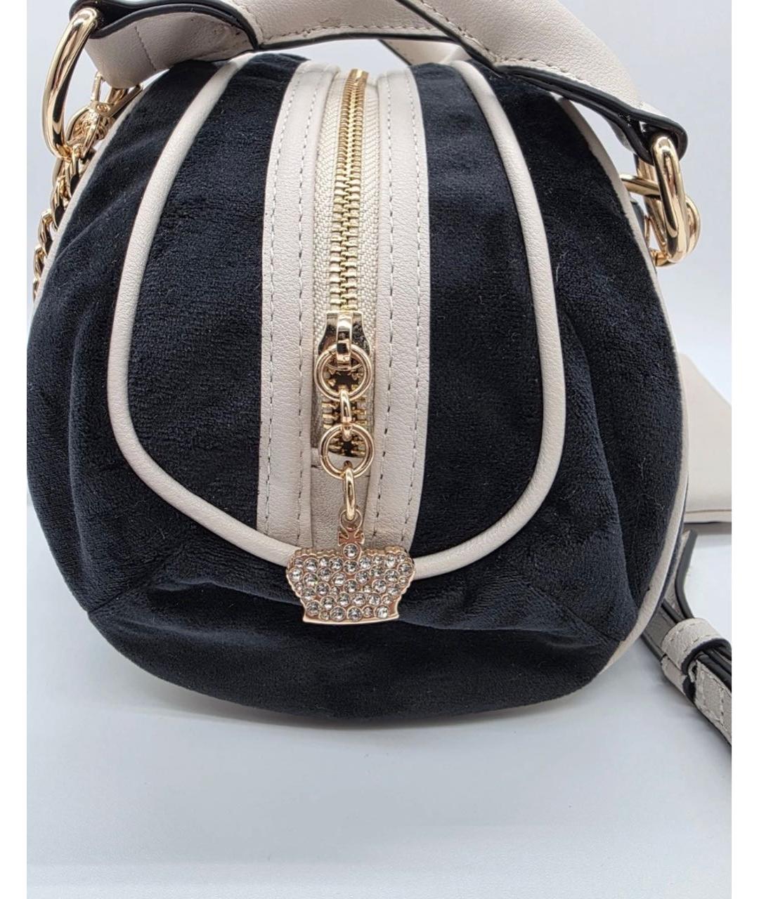 JUICY COUTURE Черная бархатная сумка с короткими ручками, фото 3