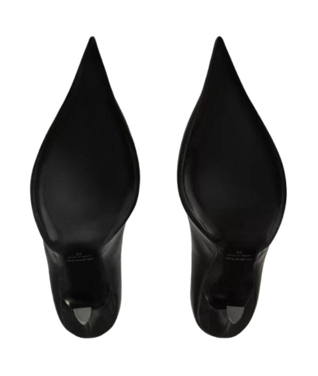 BALENCIAGA Черные кожаные туфли, фото 5