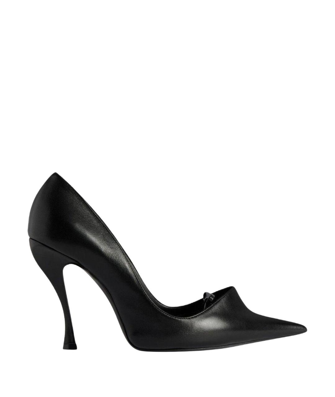 BALENCIAGA Черные кожаные туфли, фото 1