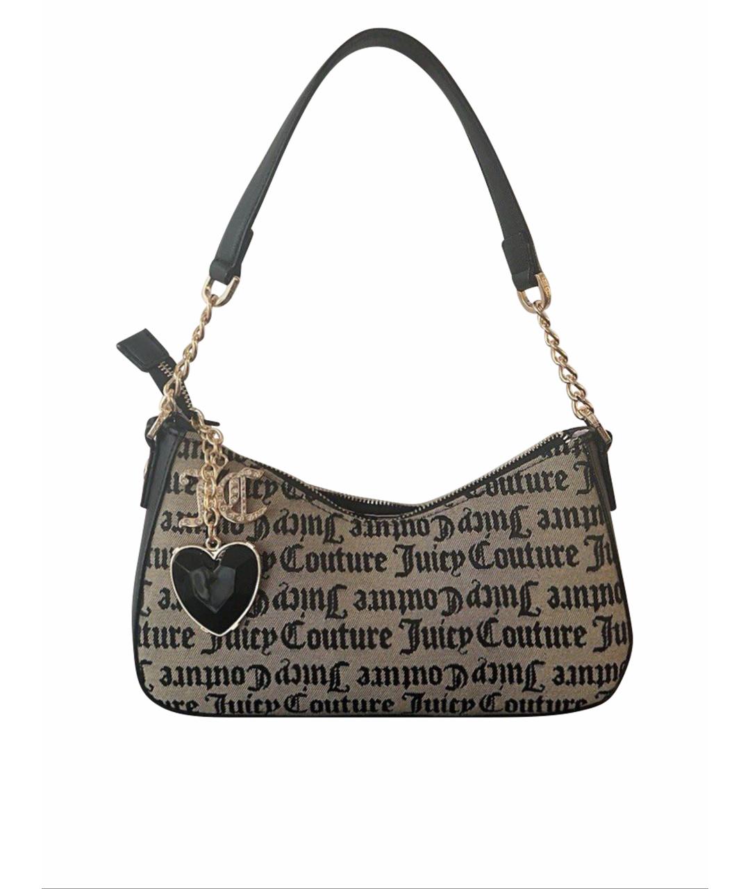 JUICY COUTURE Бежевая тканевая сумка через плечо, фото 1