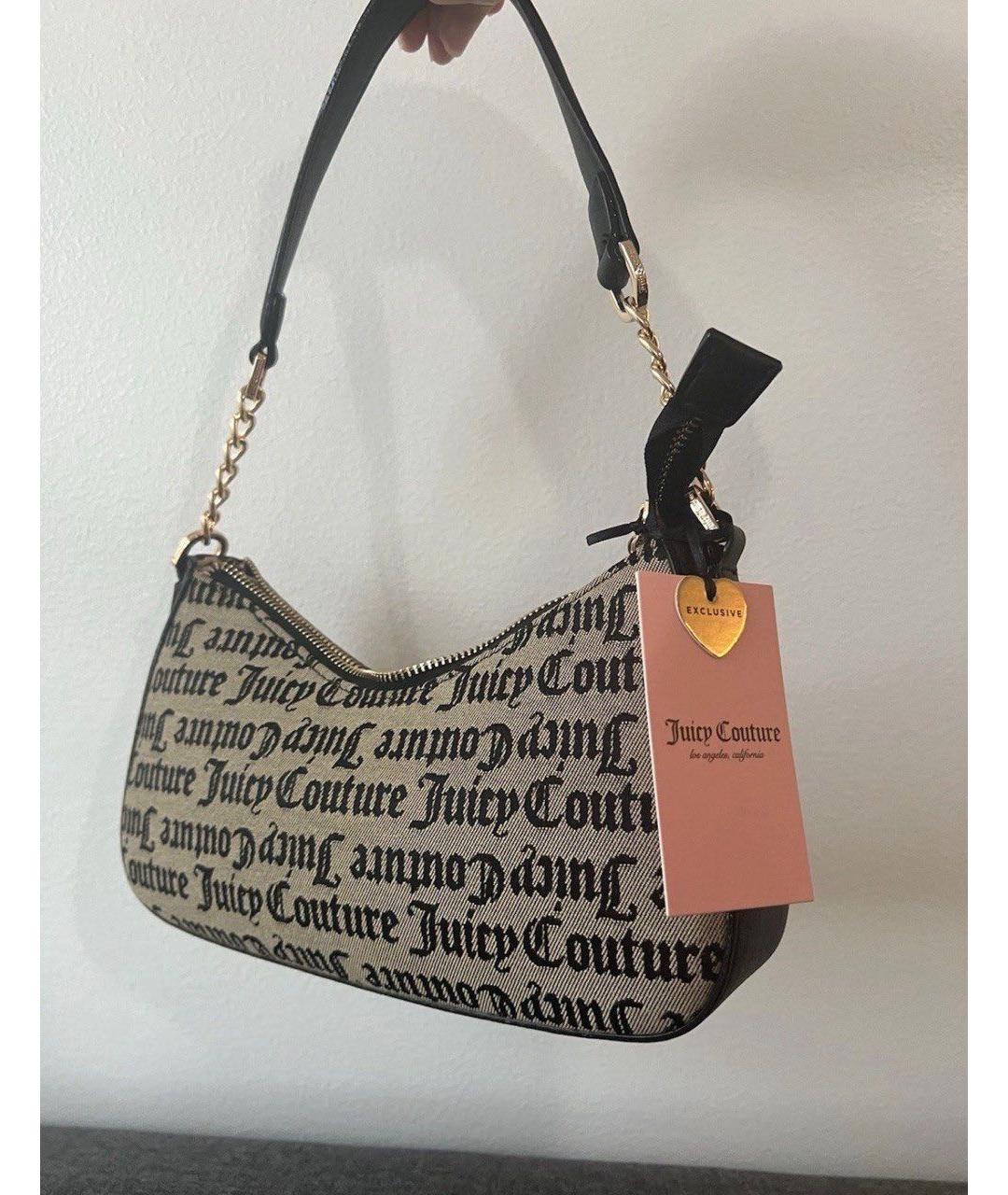 JUICY COUTURE Бежевая тканевая сумка через плечо, фото 2