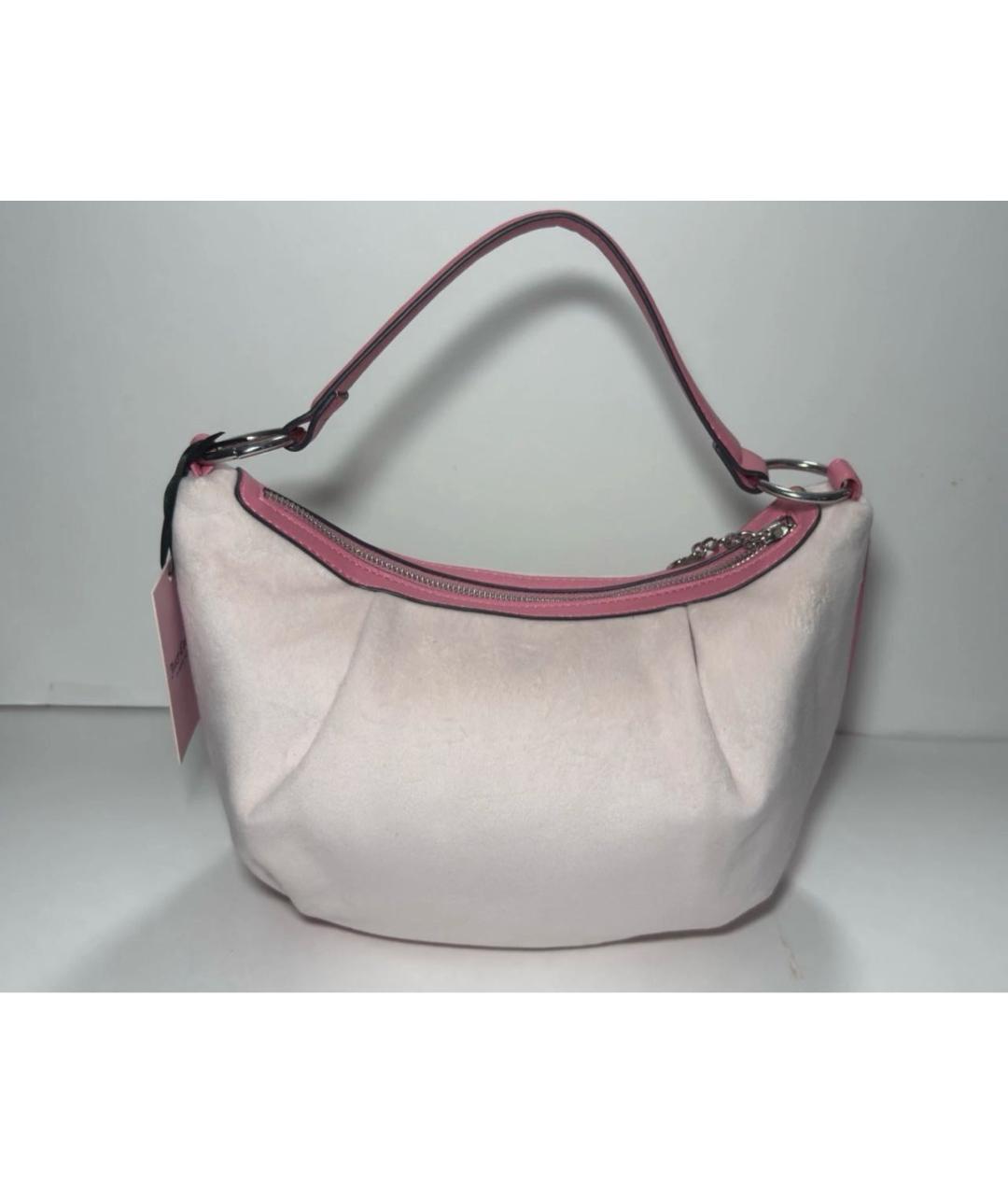 JUICY COUTURE Розовая бархатная сумка с короткими ручками, фото 4