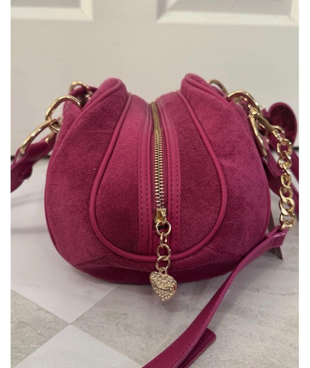JUICY COUTURE Фуксия тканевая сумка с короткими ручками, фото 3