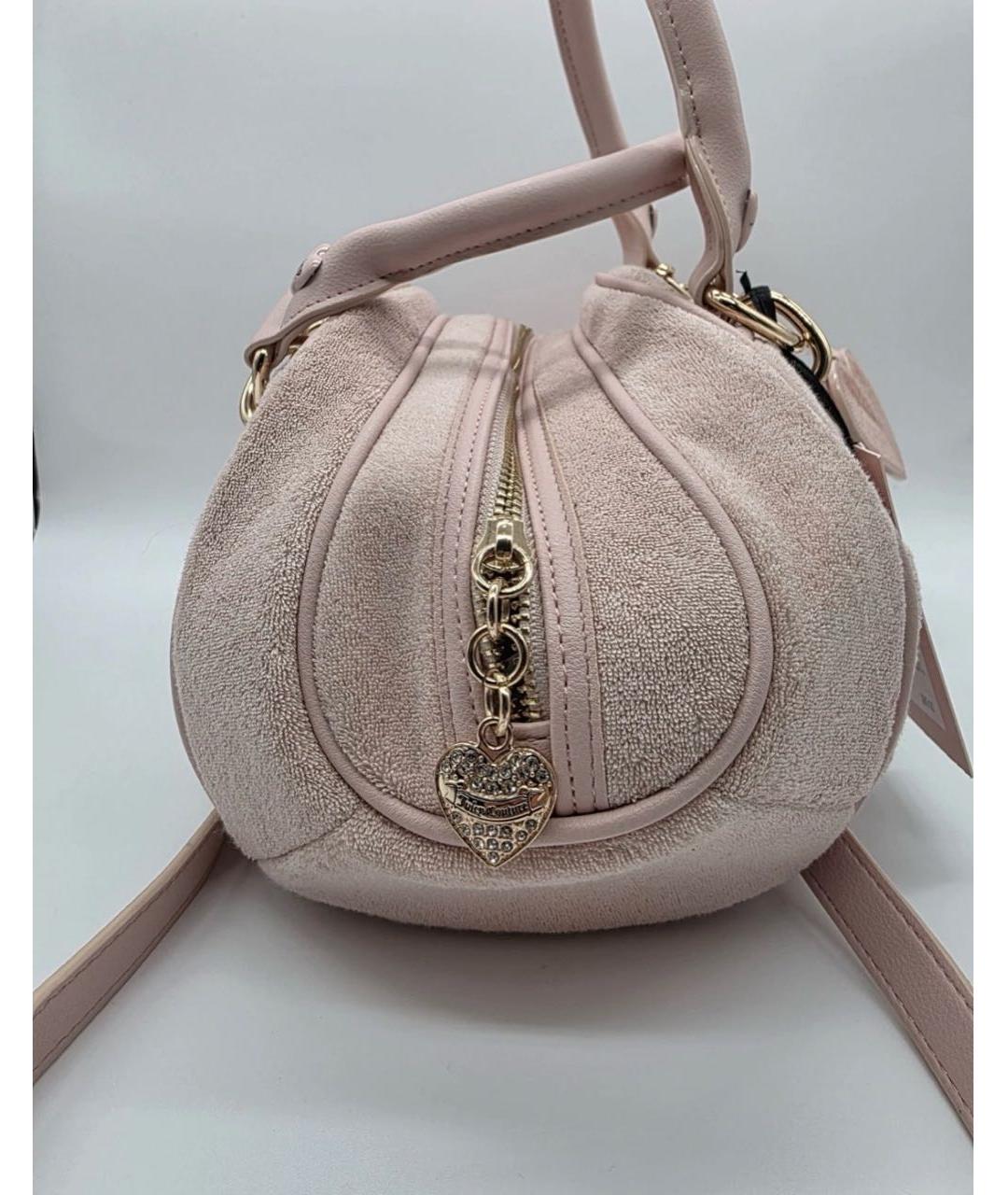 JUICY COUTURE Розовая тканевая сумка с короткими ручками, фото 4