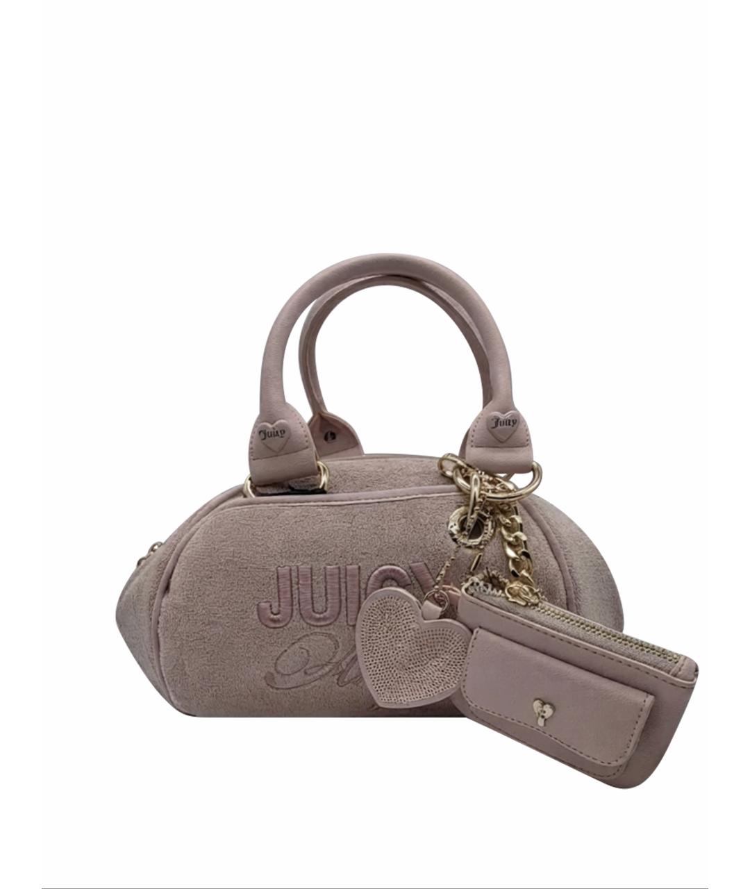 JUICY COUTURE Розовая тканевая сумка с короткими ручками, фото 1