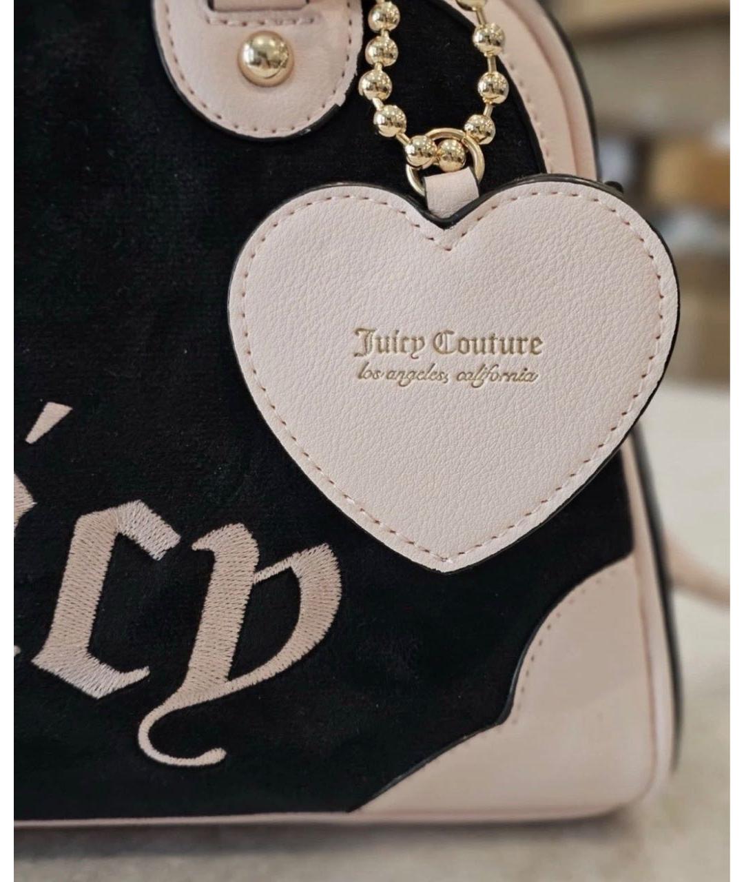 JUICY COUTURE Черная бархатная сумка с короткими ручками, фото 2