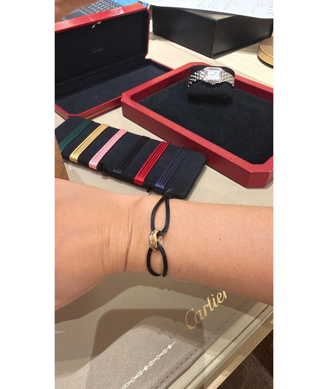 CARTIER Черный браслет из желтого золота, фото 3