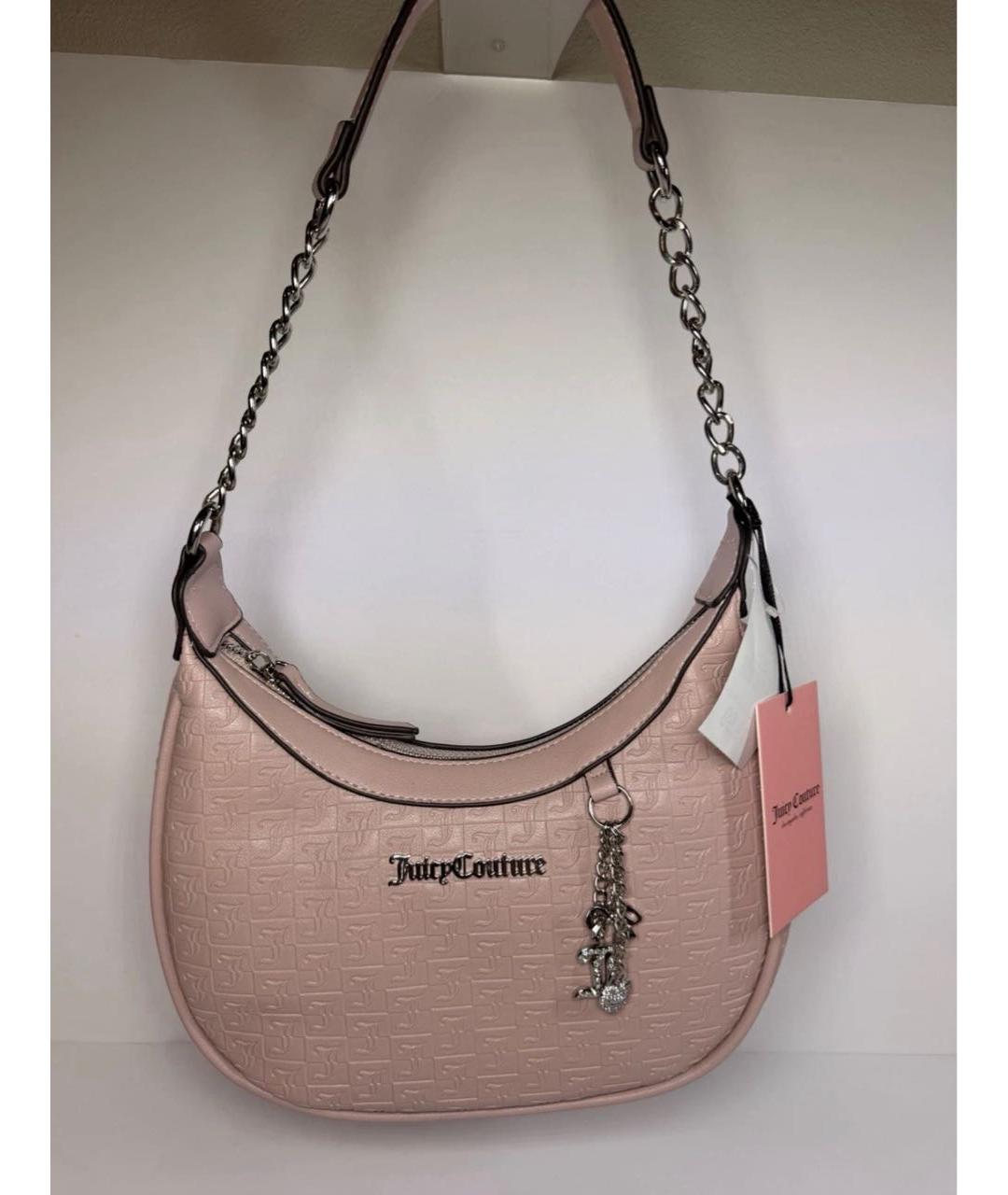 JUICY COUTURE Розовая сумка через плечо из искусственной кожи, фото 5
