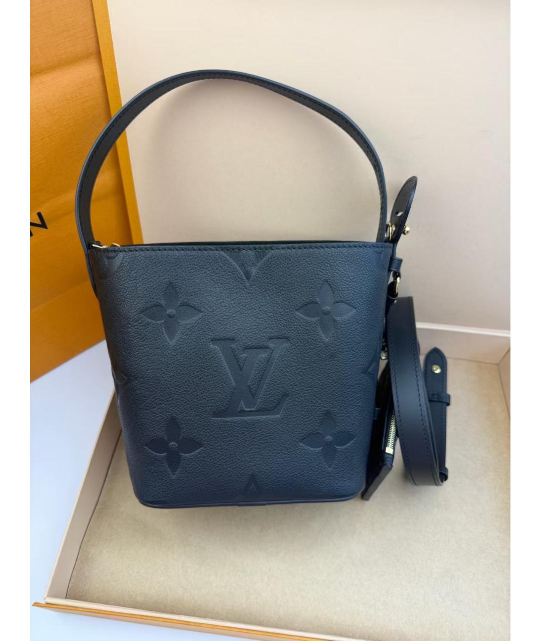 LOUIS VUITTON Черная кожаная сумка через плечо, фото 2