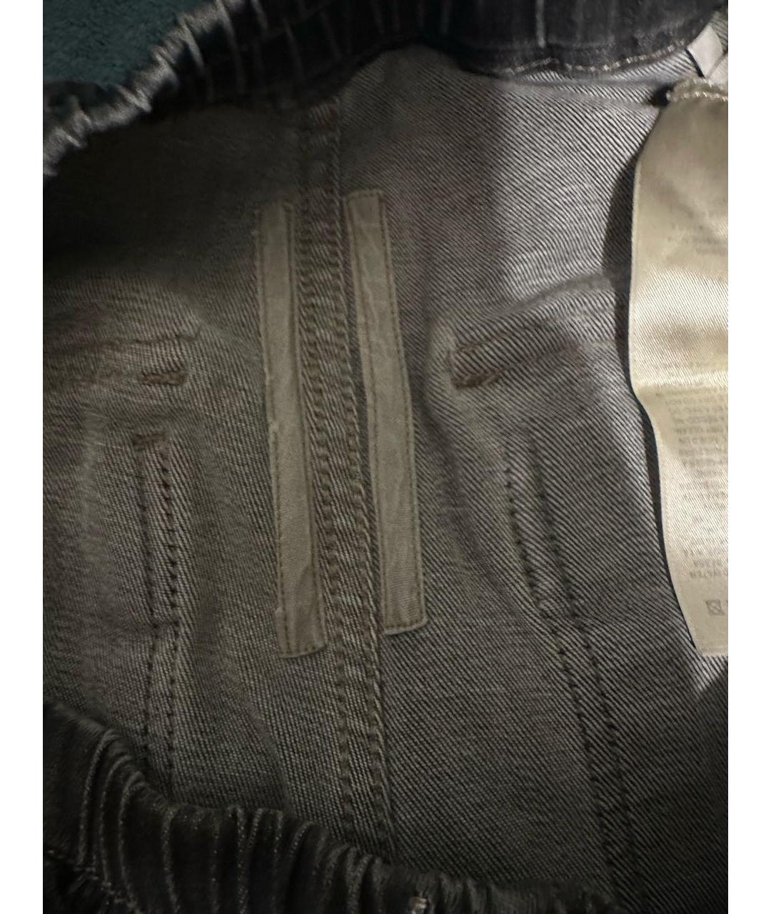 RICK OWENS DRKSHDW Серые хлопко-кашемировые прямые джинсы, фото 6