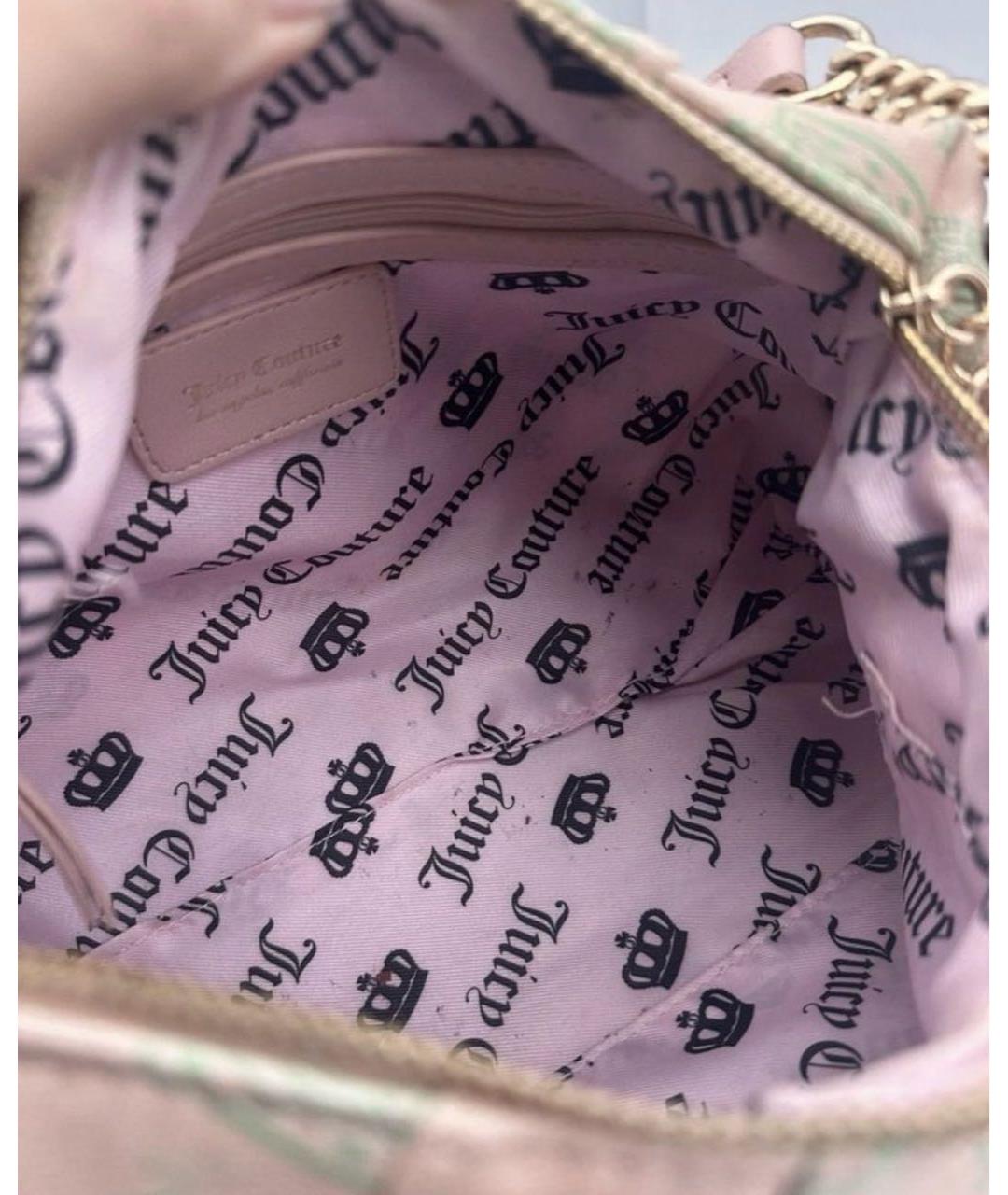 JUICY COUTURE Бежевая тканевая сумка через плечо, фото 4